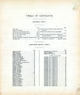 Table of Contents, Edmunds County 1916
